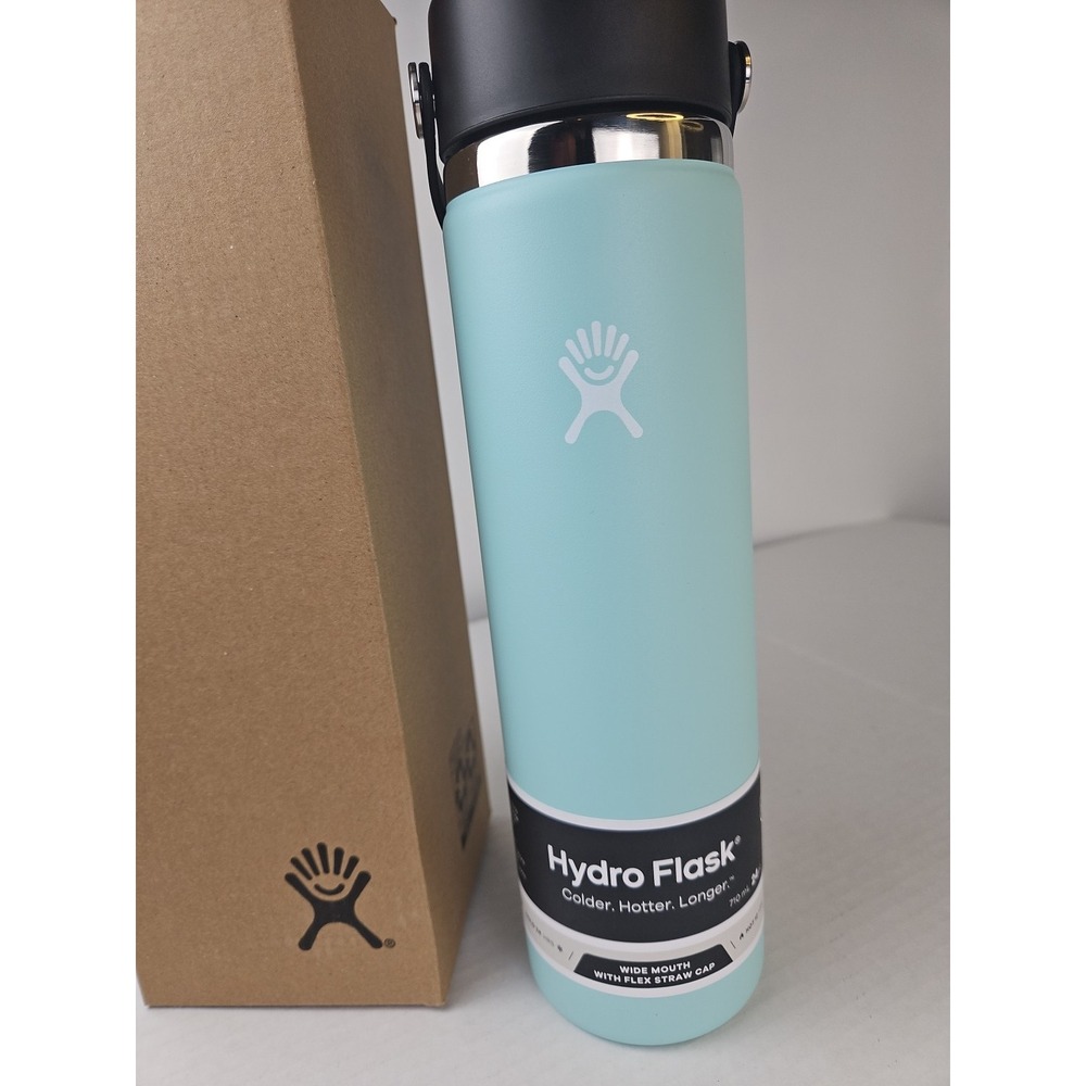 Hydro Flask 24 oz Wide Flex Straw Cap ‎ The Color Is Dew W24BFS Brand New In Box